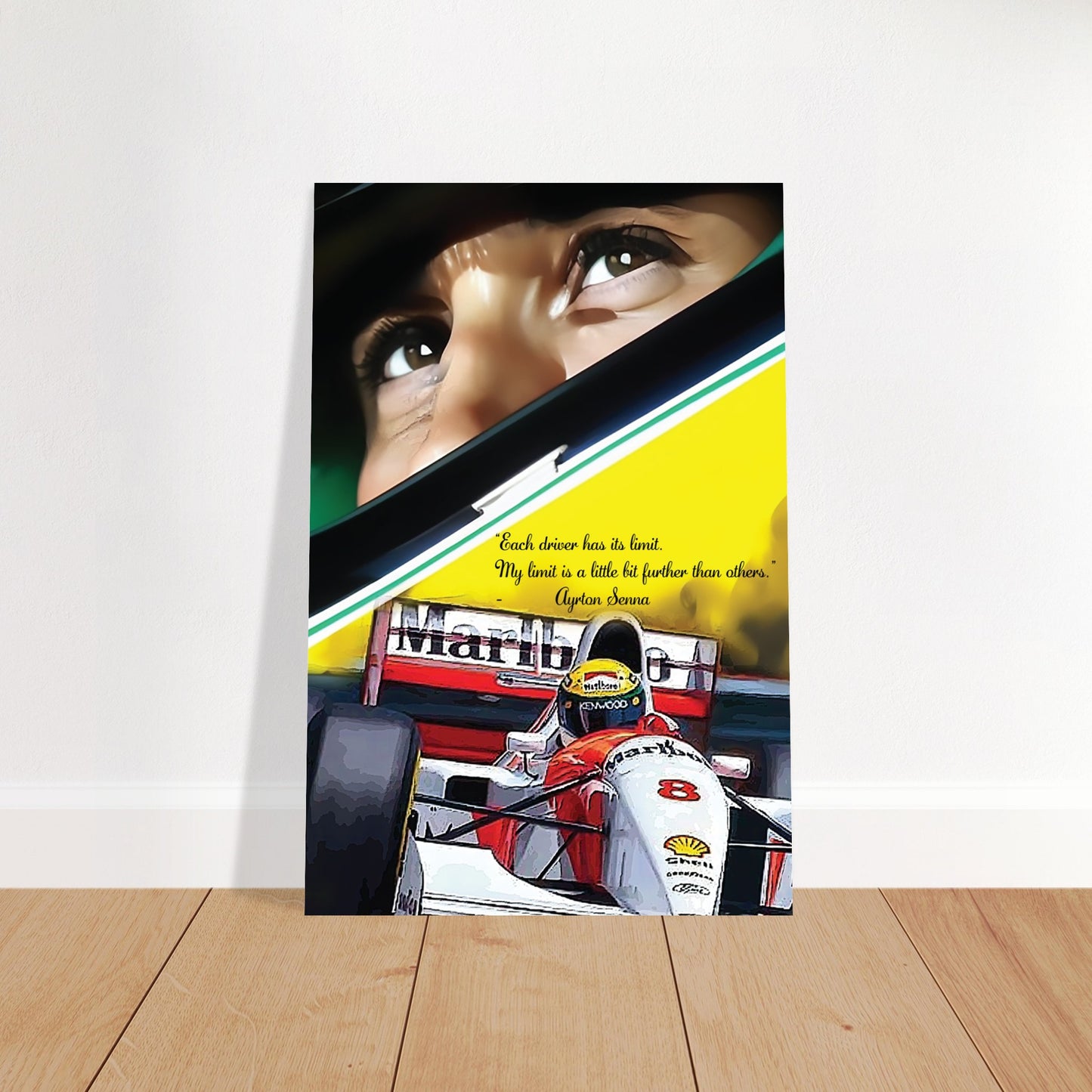 Ayrton Senna Custom Tribute Premium Semi-Glossy Paper Poster