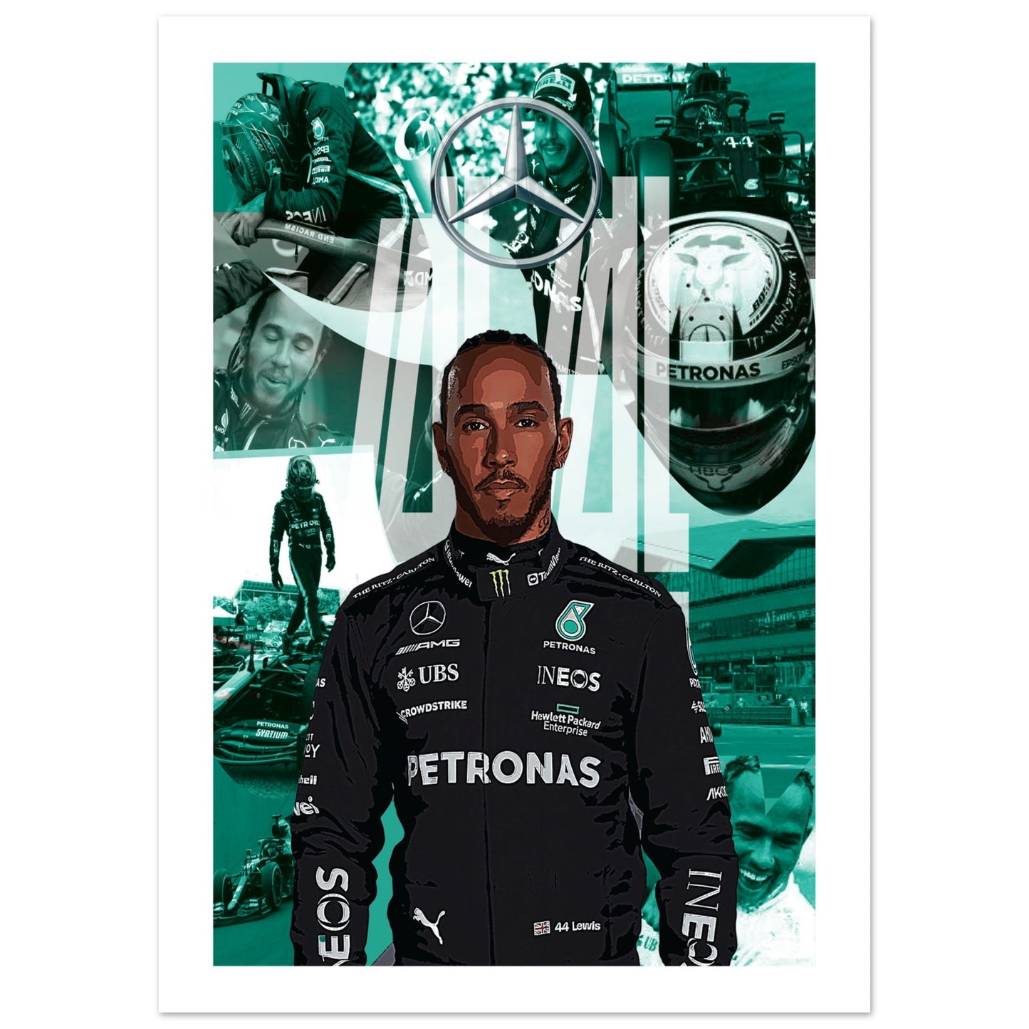 Lewis Hamilton Custom Classic Semi-Glossy Paper Poster