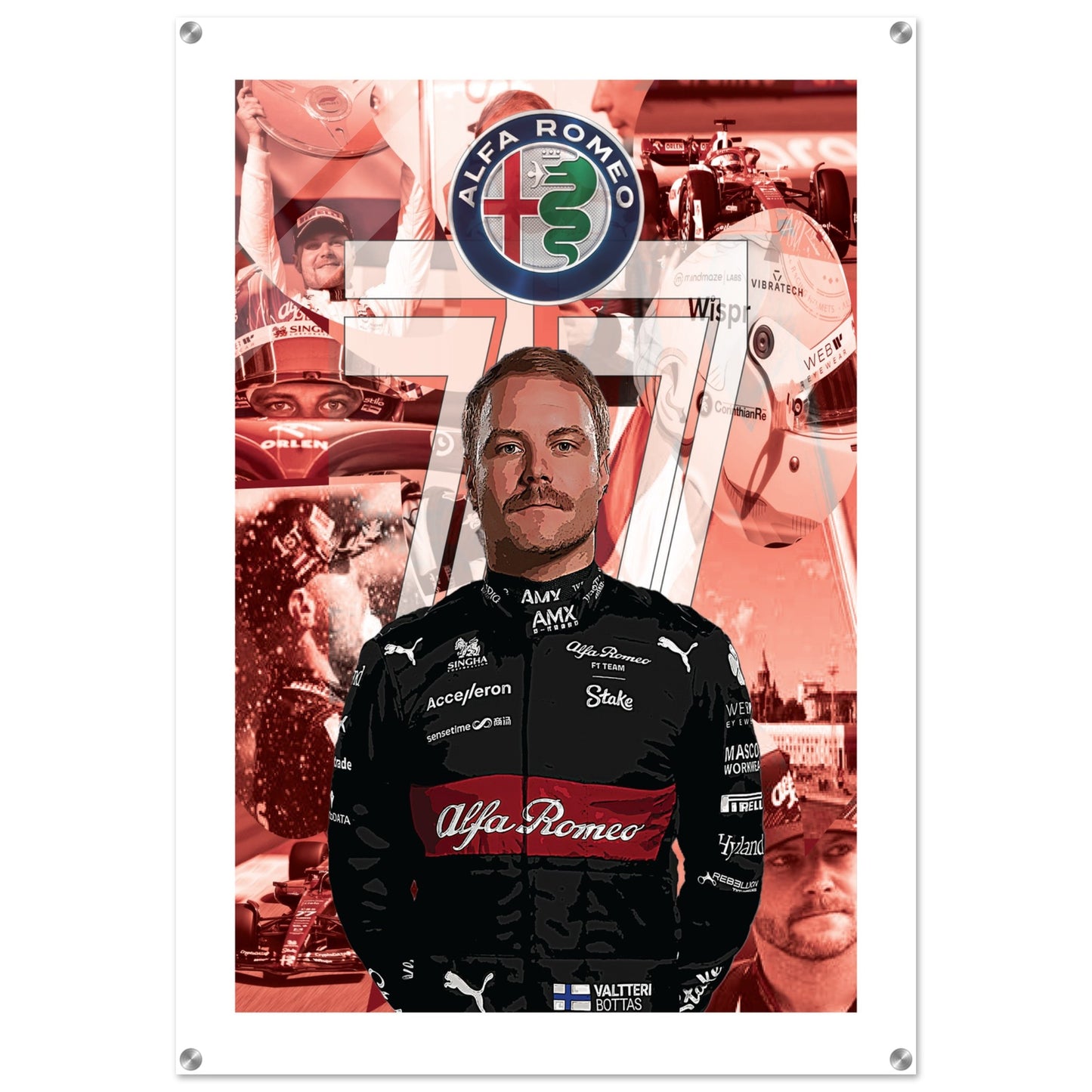 Valtteri Bottas Custom Acrylic Print