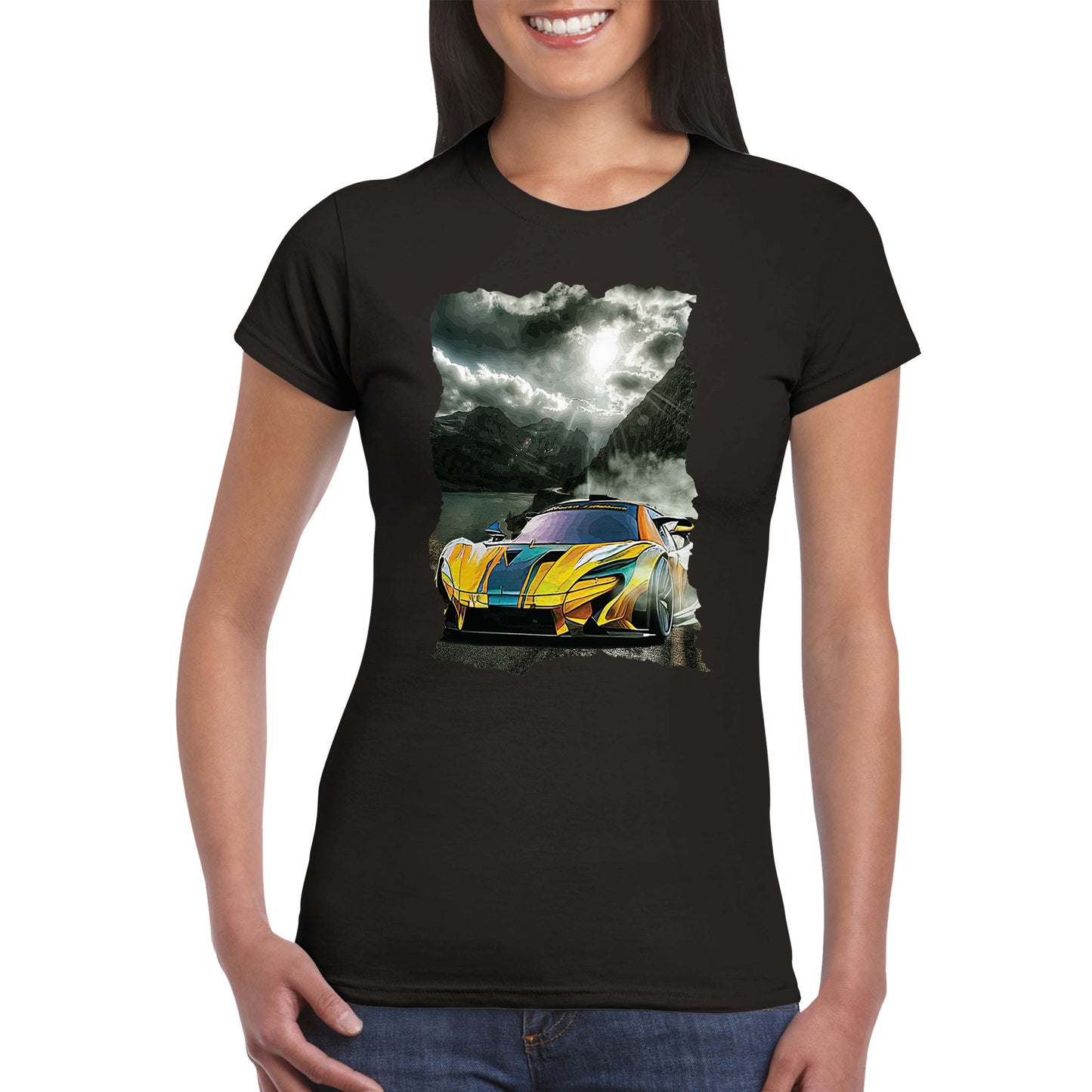 Mountain Smoke Classic Womens Crewneck T-shirt