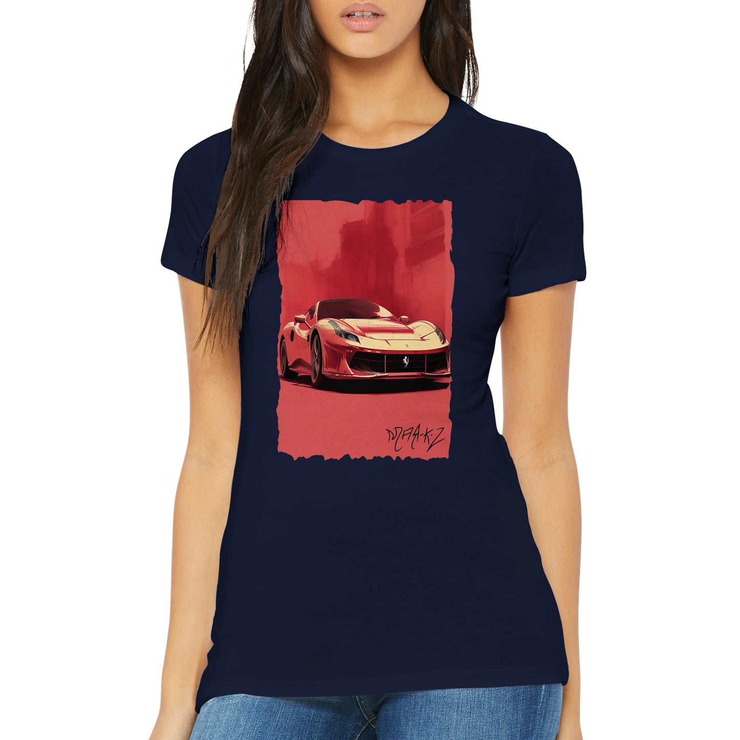 Ferrari in the Heat Premium Womens Crewneck T-shirt