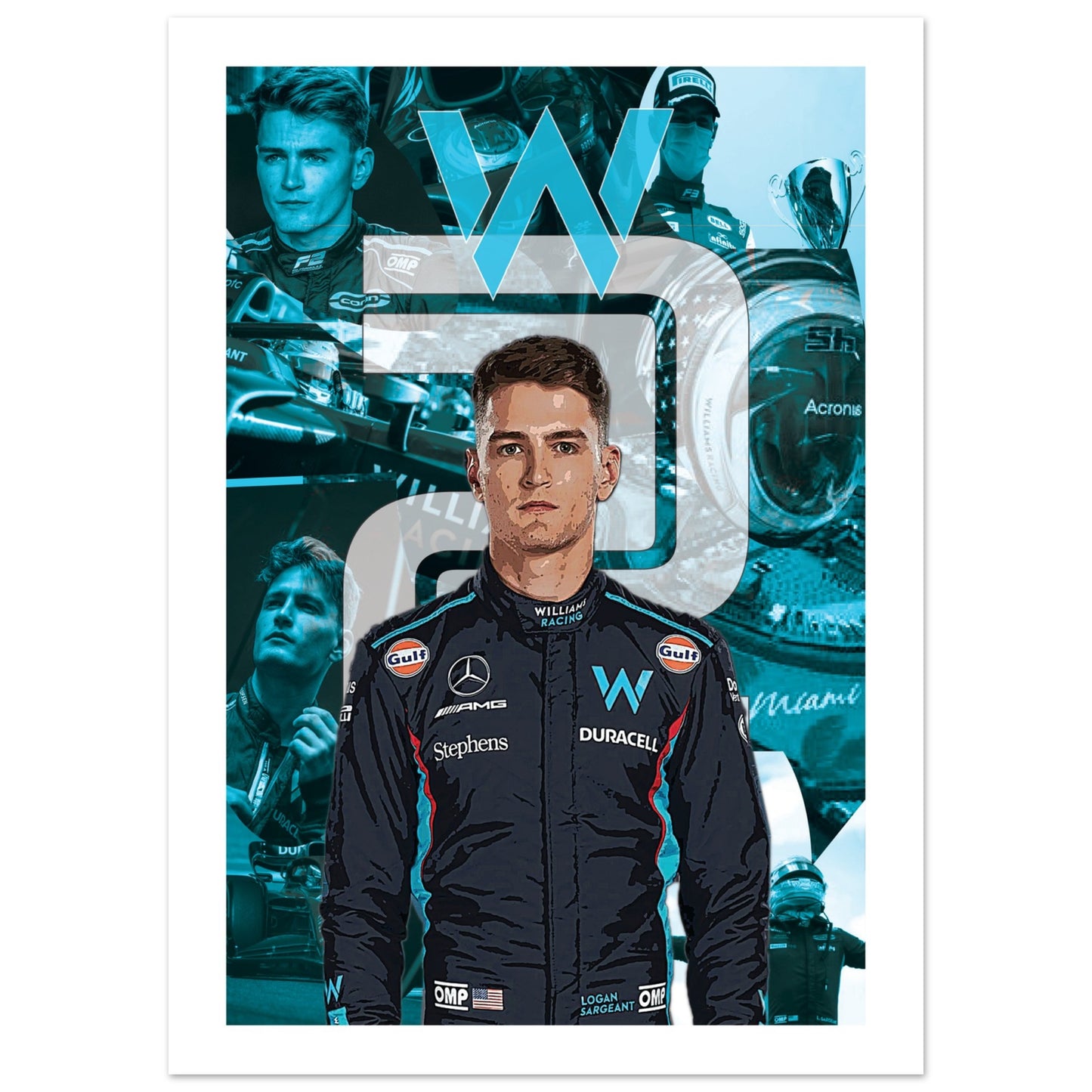 Logan Sargeant Custom Premium Semi-Glossy Paper Poster