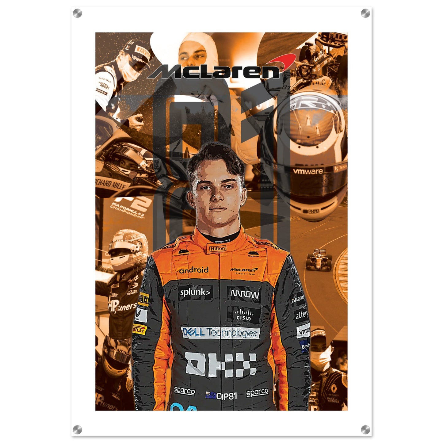 Oscar Piastri Custom Acrylic Print