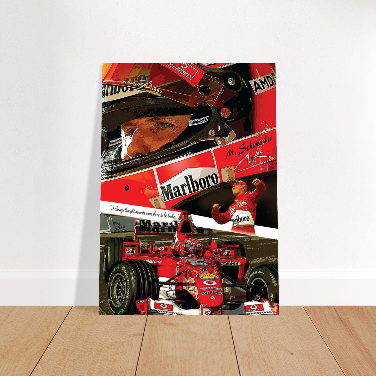 Michael Schumacher Custom Tribute Premium Semi-Glossy Paper Poster