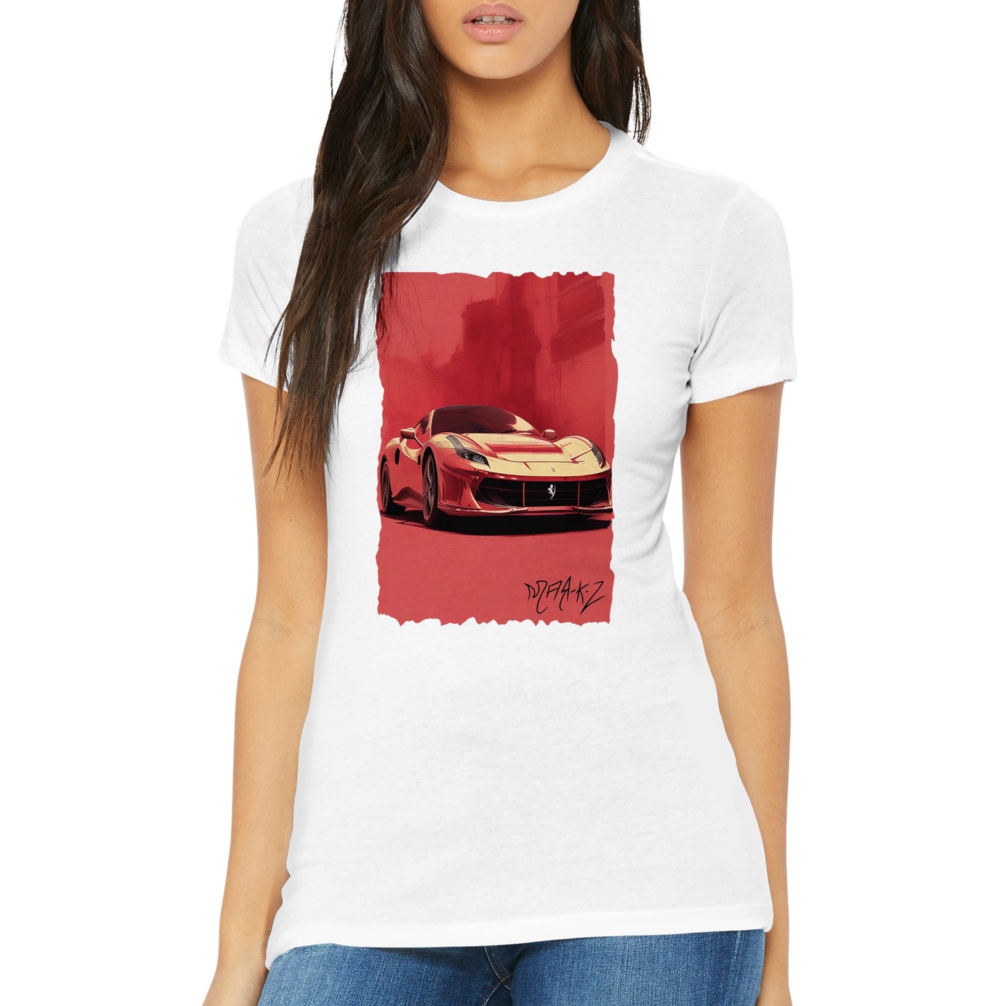 Ferrari in the Heat Premium Womens Crewneck T-shirt