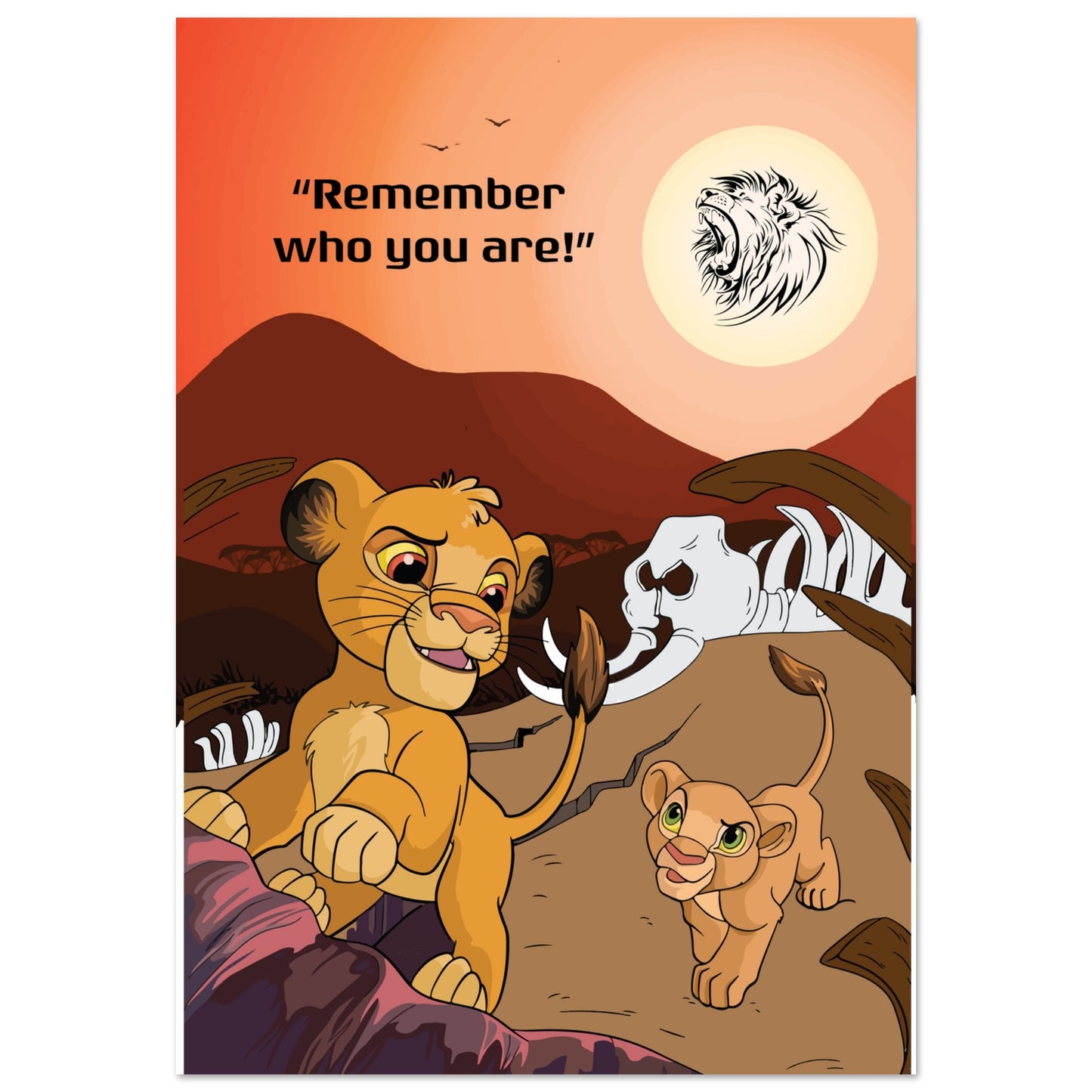 Simba's Journey Classic Semi-Glossy Paper Poster