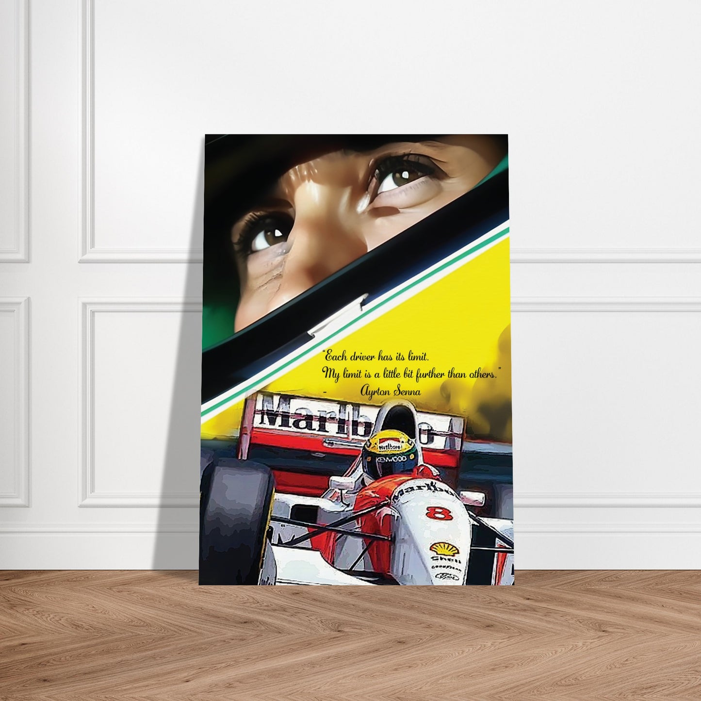 Ayrton Senna Custom Tribute Museum-Quality Matte Paper Poster