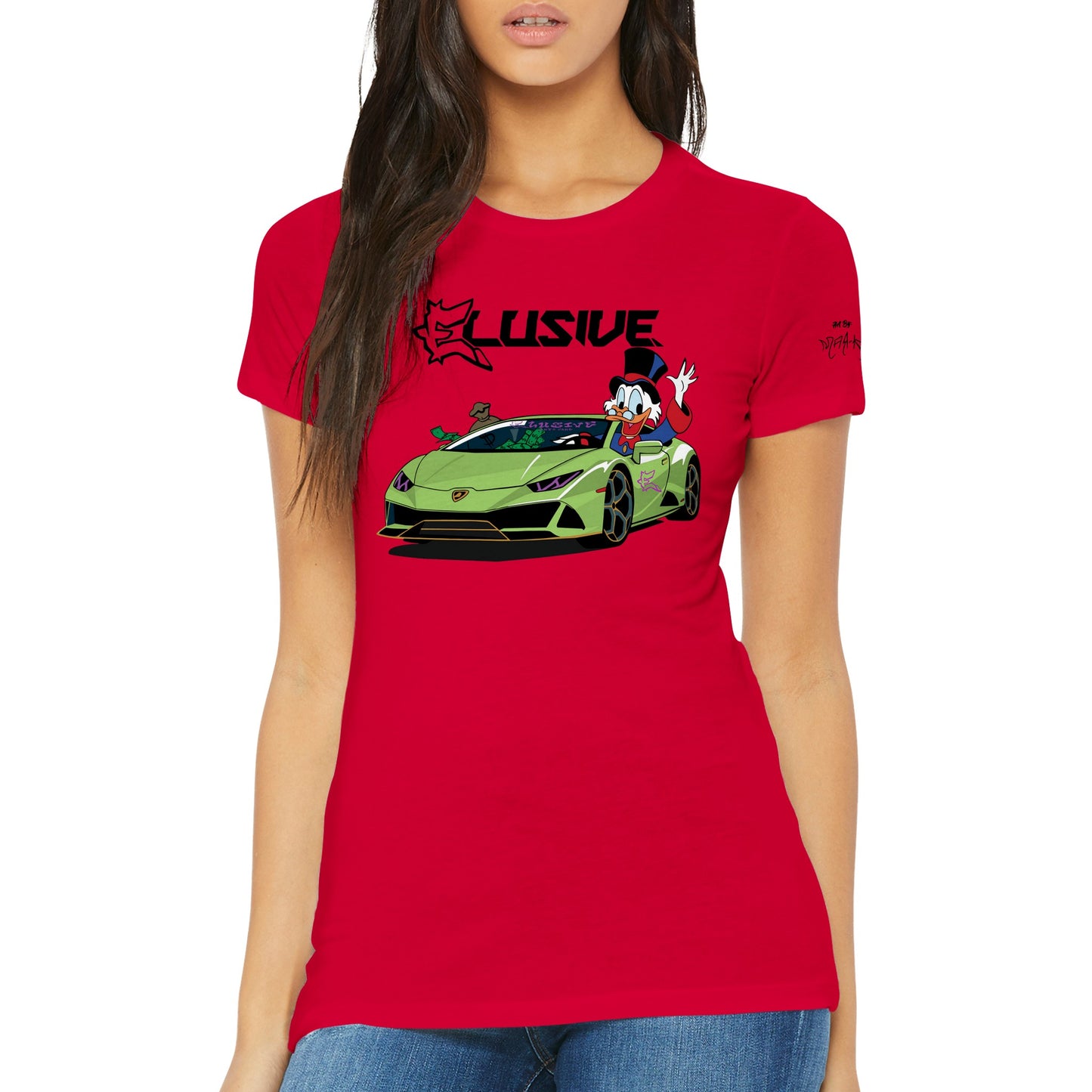 Lambo Scrooge Premium Womens Crewneck T-shirt