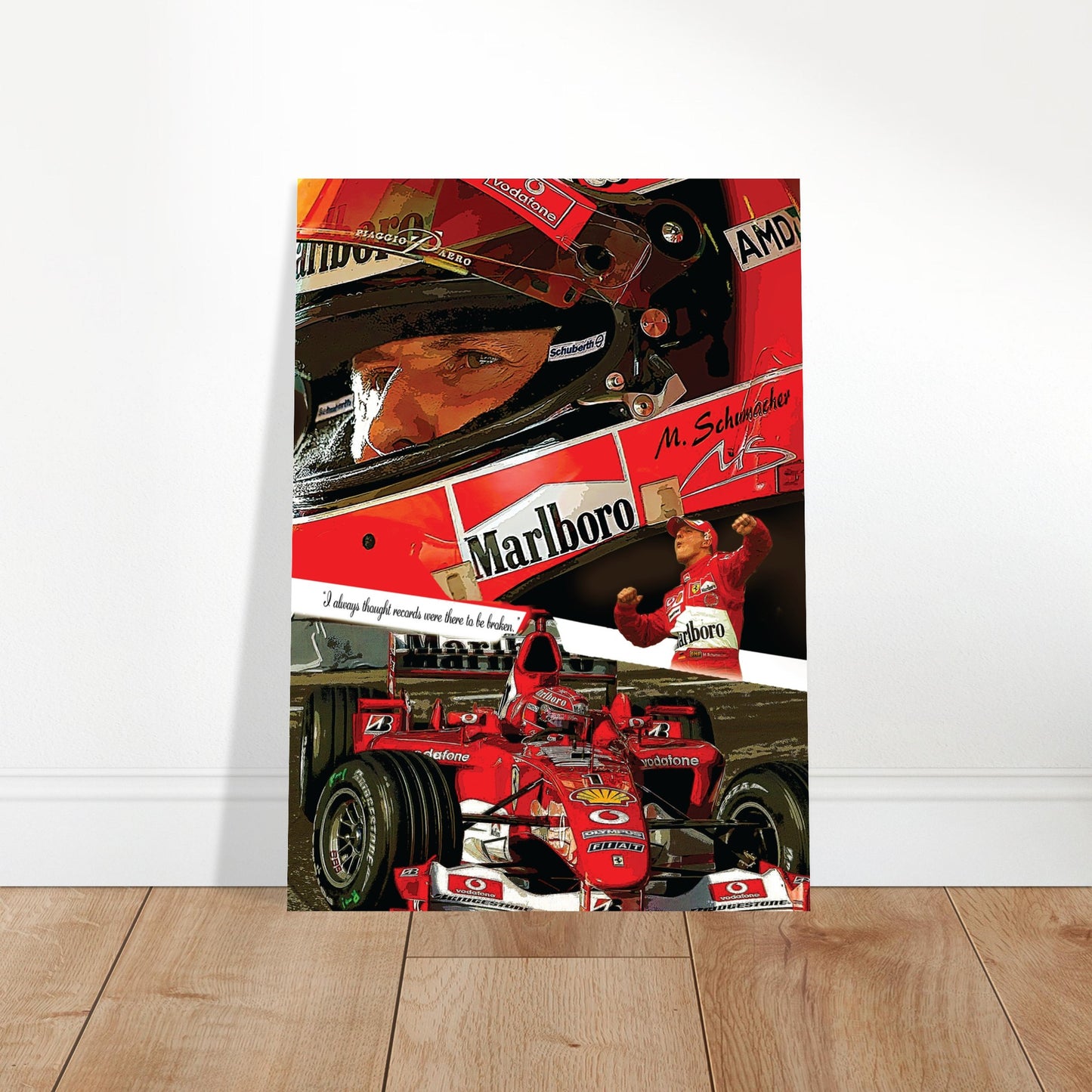 Michael Schumacher Custom Tribute Classic Semi-Glossy Paper Poster