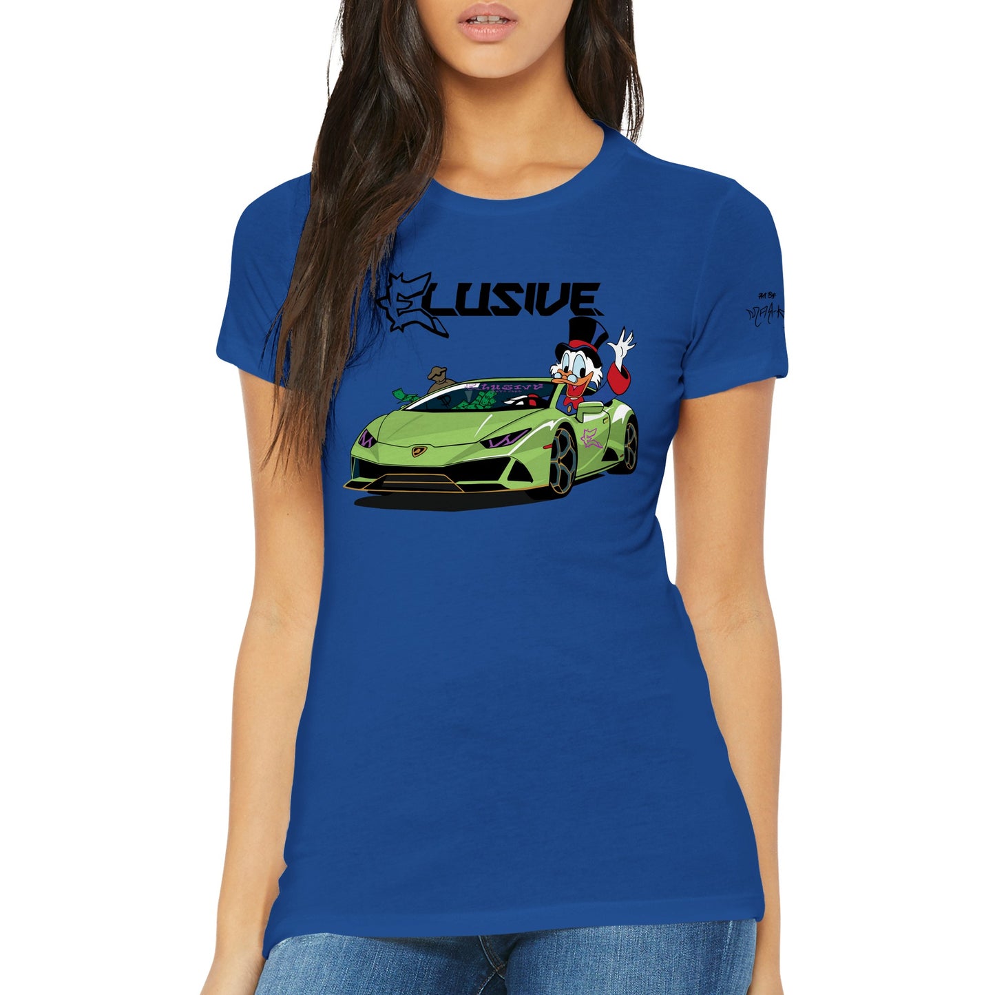 Lambo Scrooge Premium Womens Crewneck T-shirt