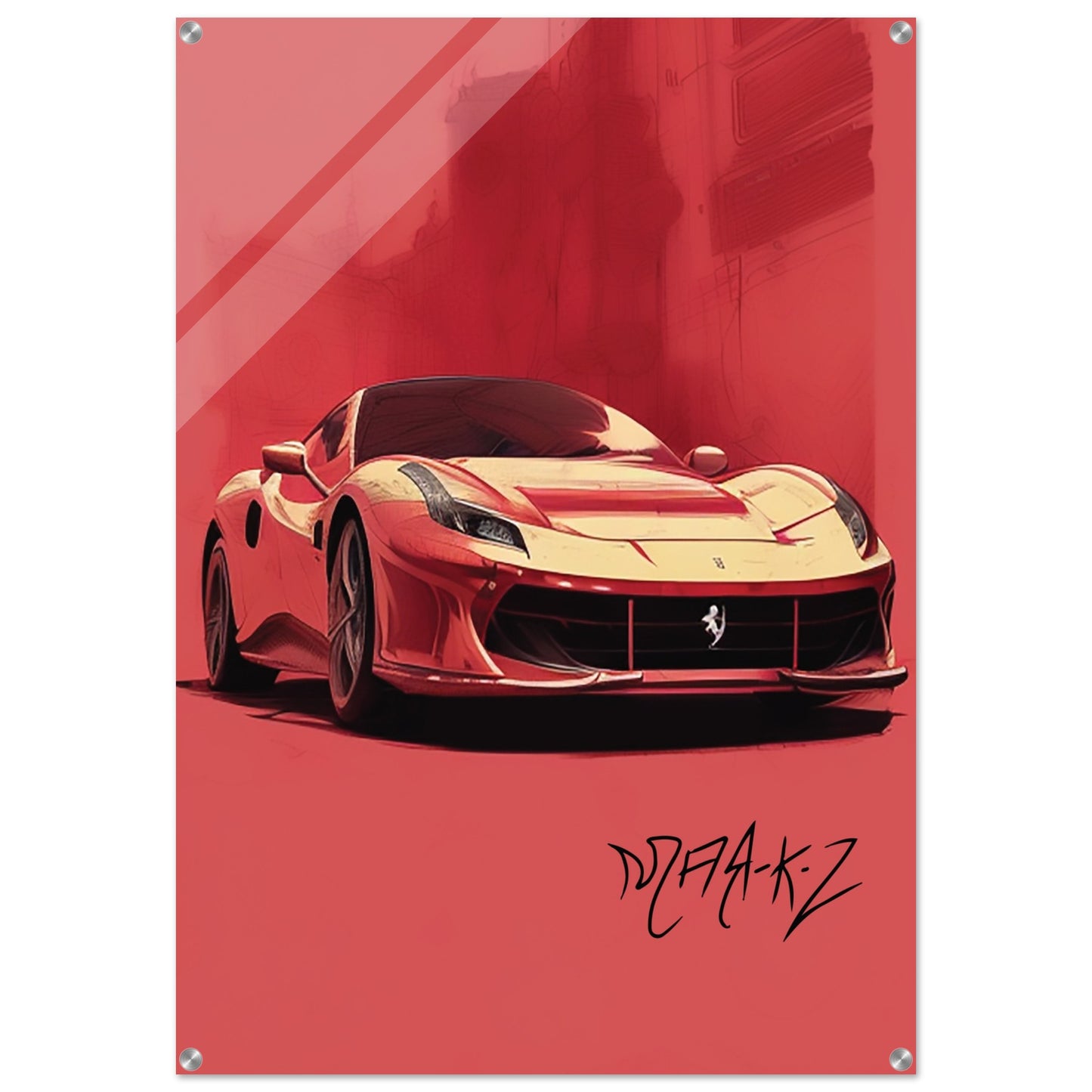 Ferrari in the Heat Acrylic Print