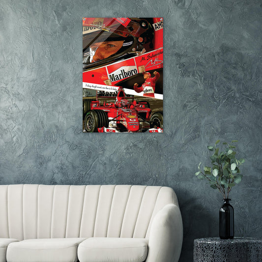 Michael Schumacher Custom Tribute Acrylic Print