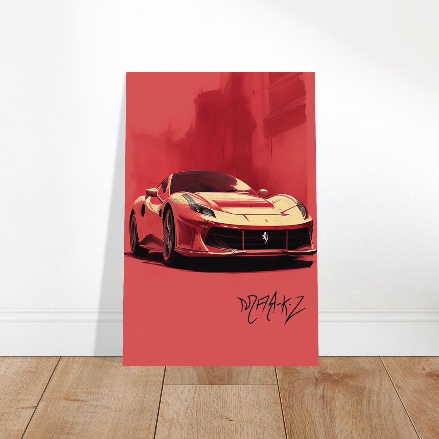 Ferrari in the Heat Classic Semi-Glossy Paper Poster