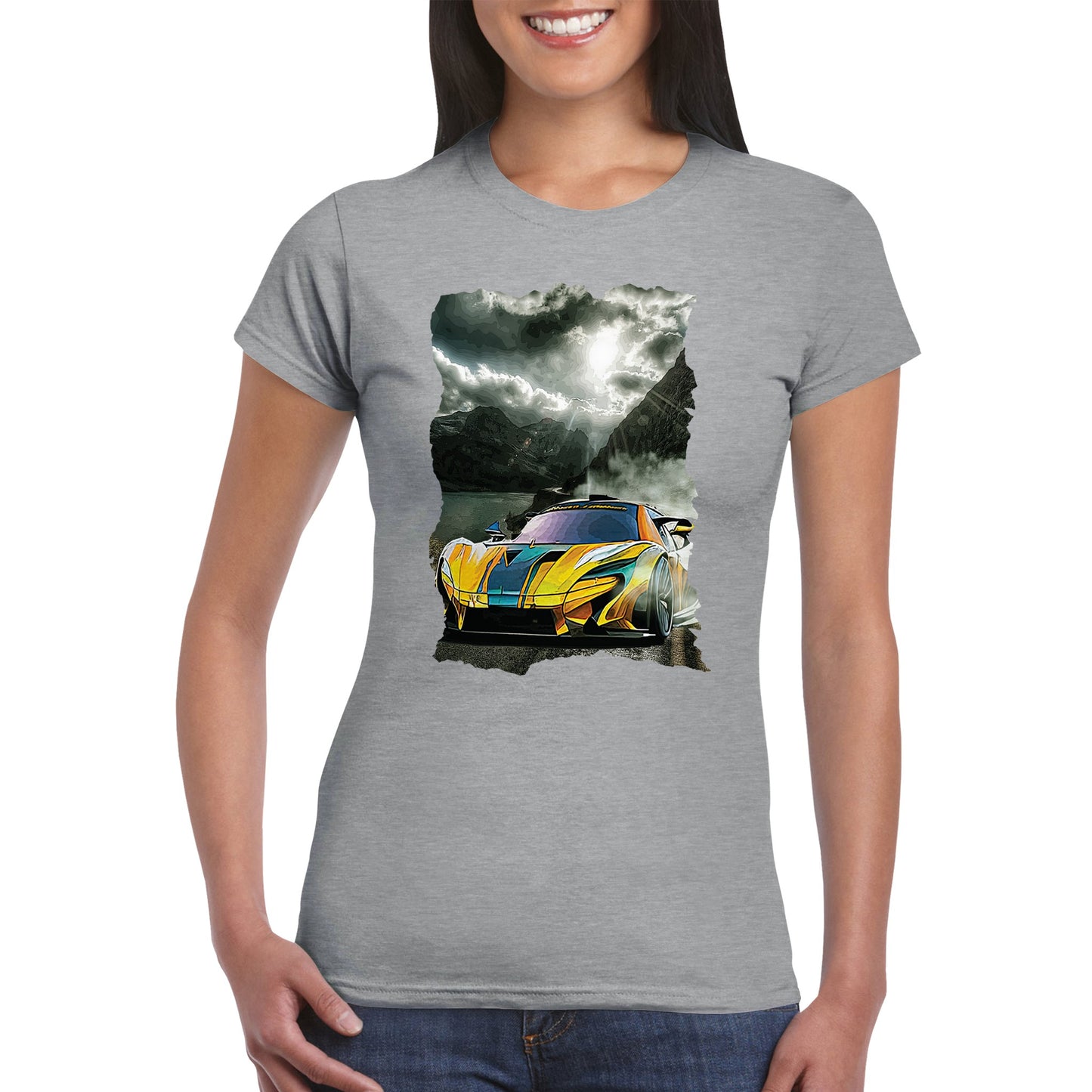 Mountain Smoke Classic Womens Crewneck T-shirt