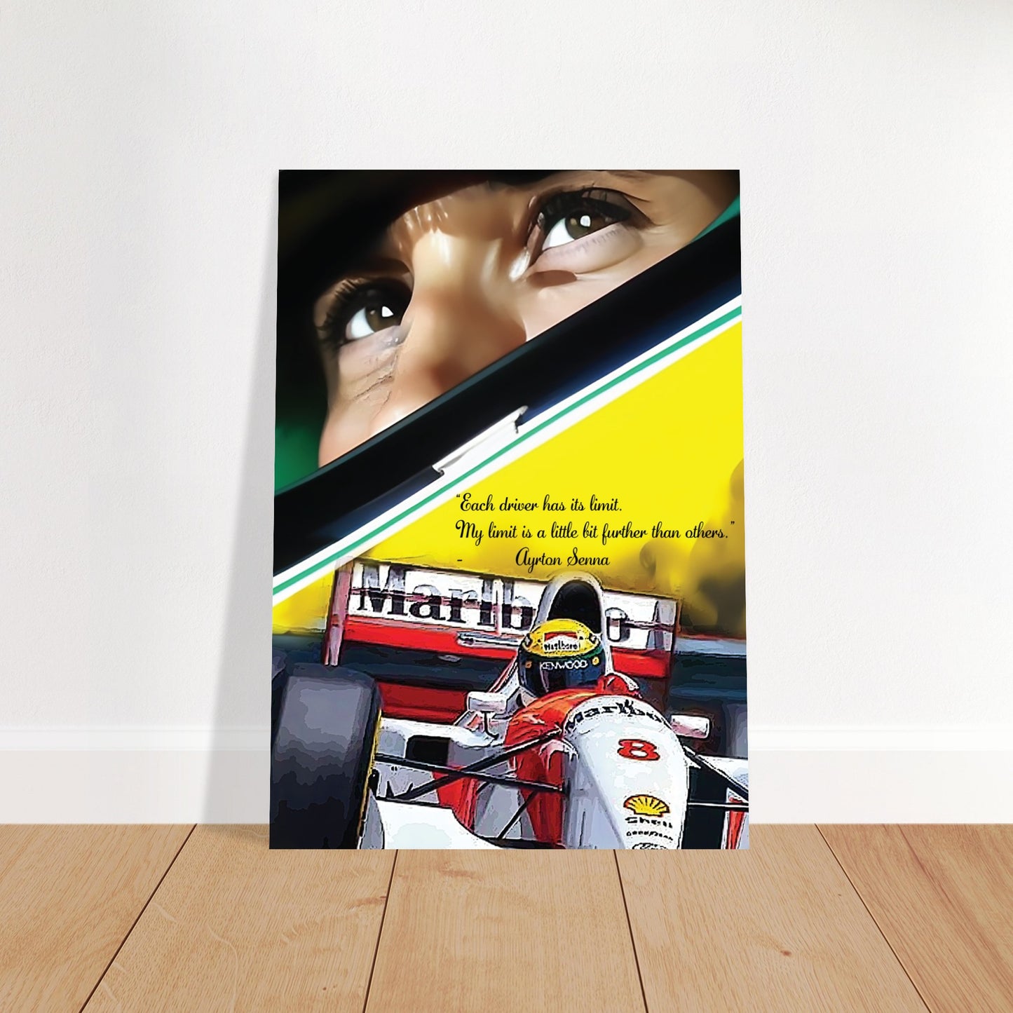 Ayrton Senna Custom Tribute Premium Semi-Glossy Paper Poster