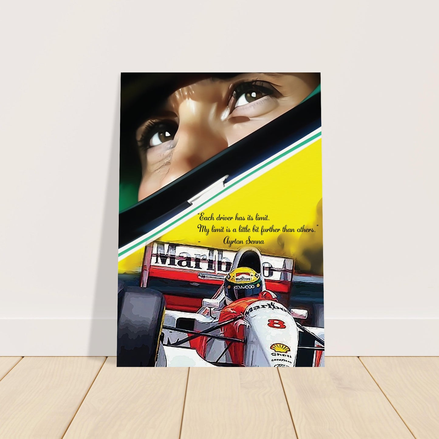 Ayrton Senna Custom Tribute Museum-Quality Matte Paper Poster