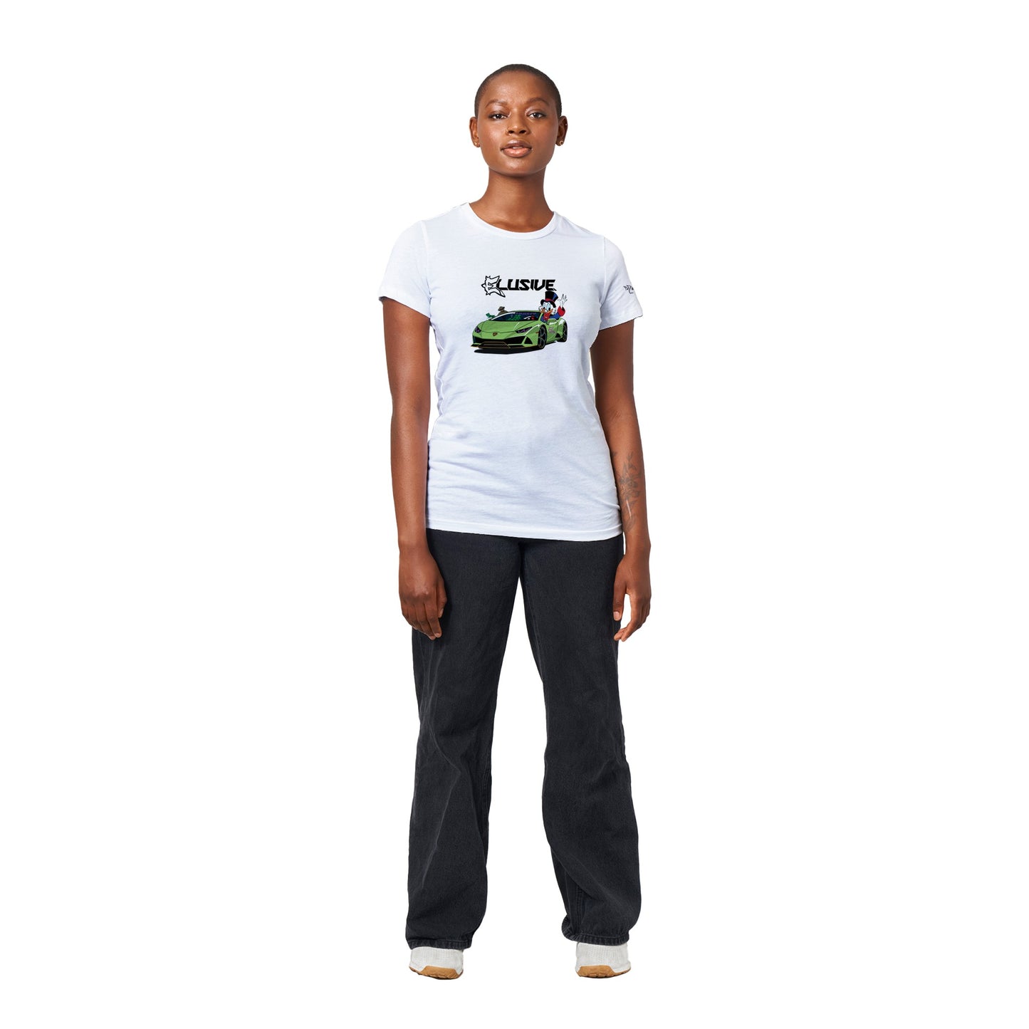 Lambo Scrooge Premium Womens Crewneck T-shirt