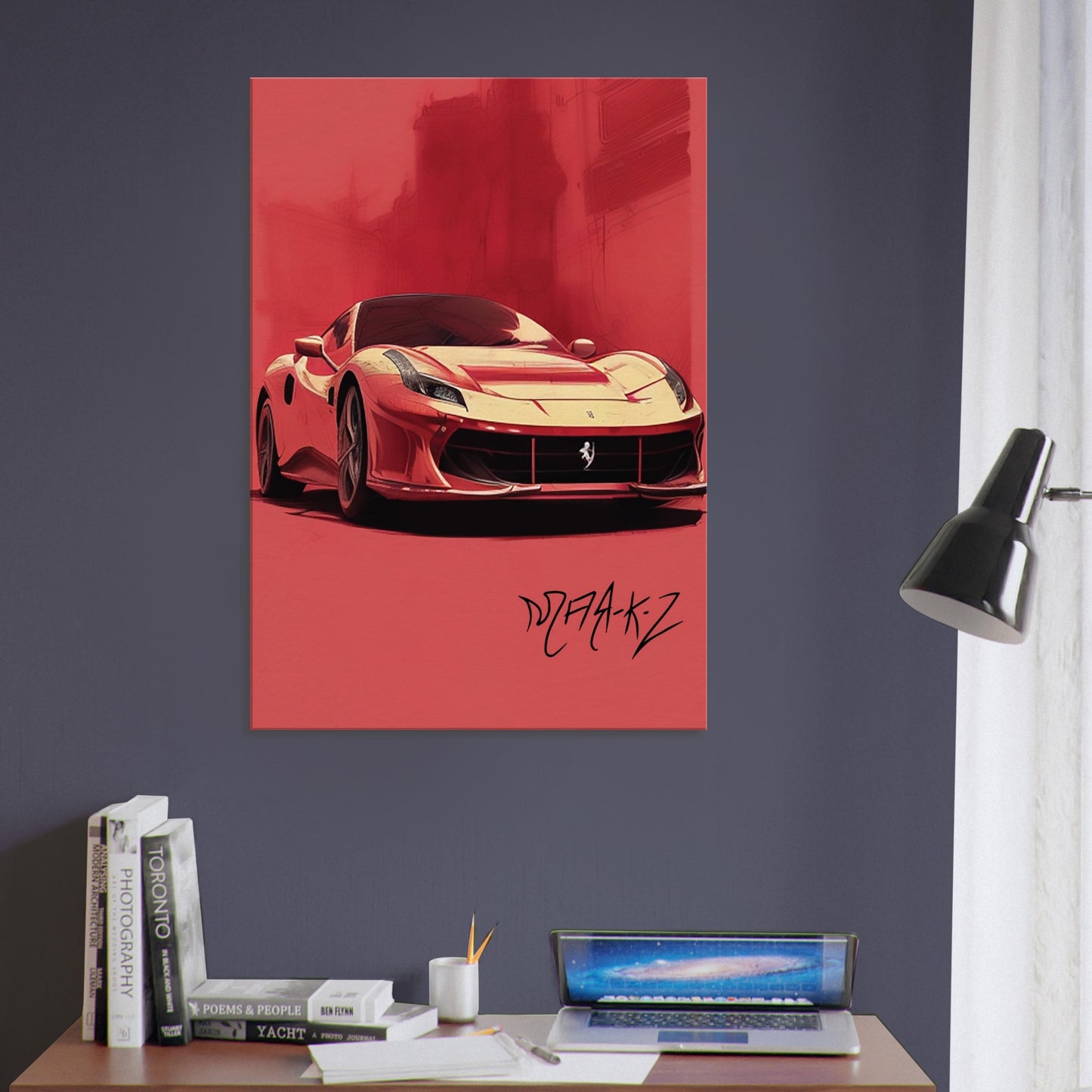 Ferrari in the Heat Canvas