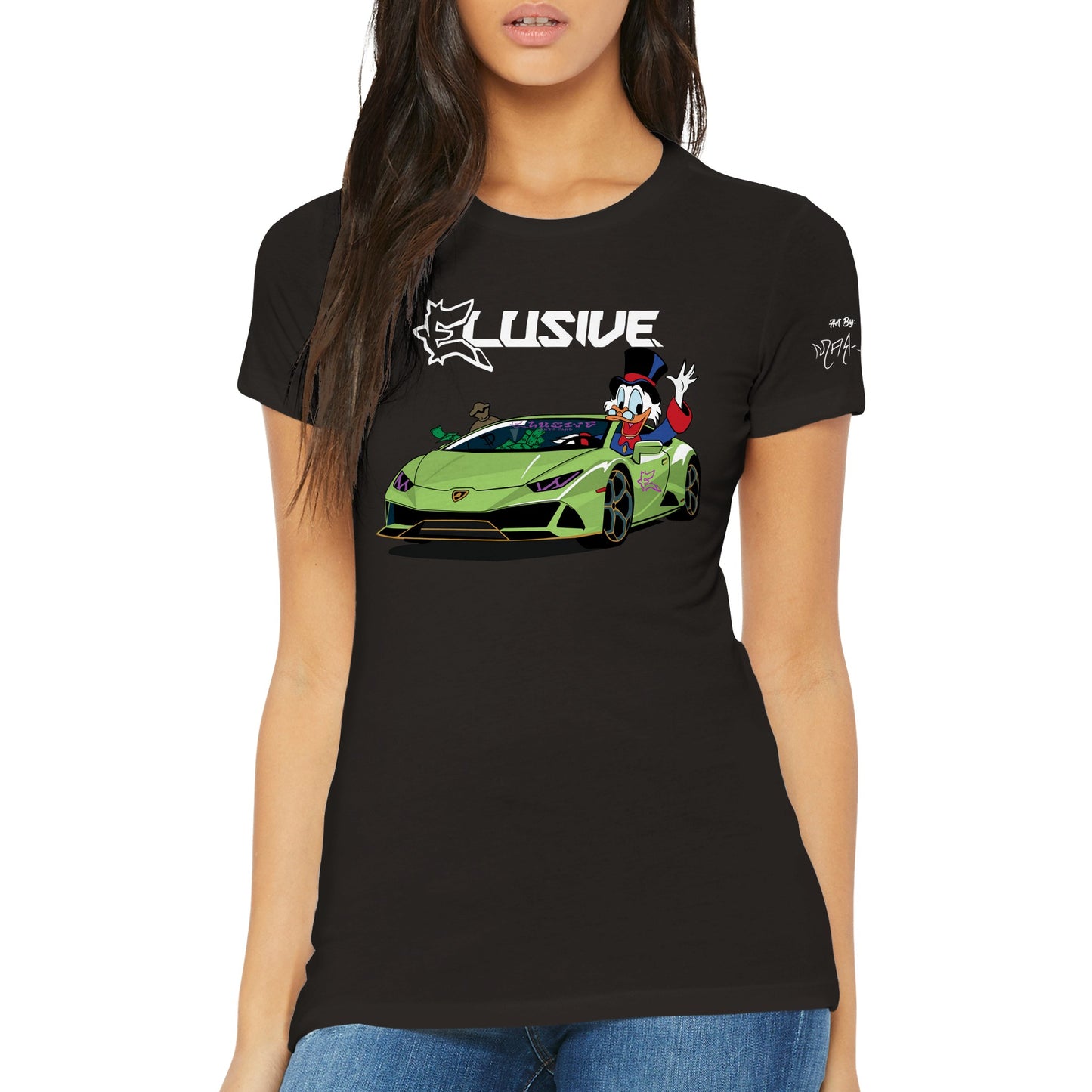 Lambo Scrooge Premium Womens Crewneck T-shirt