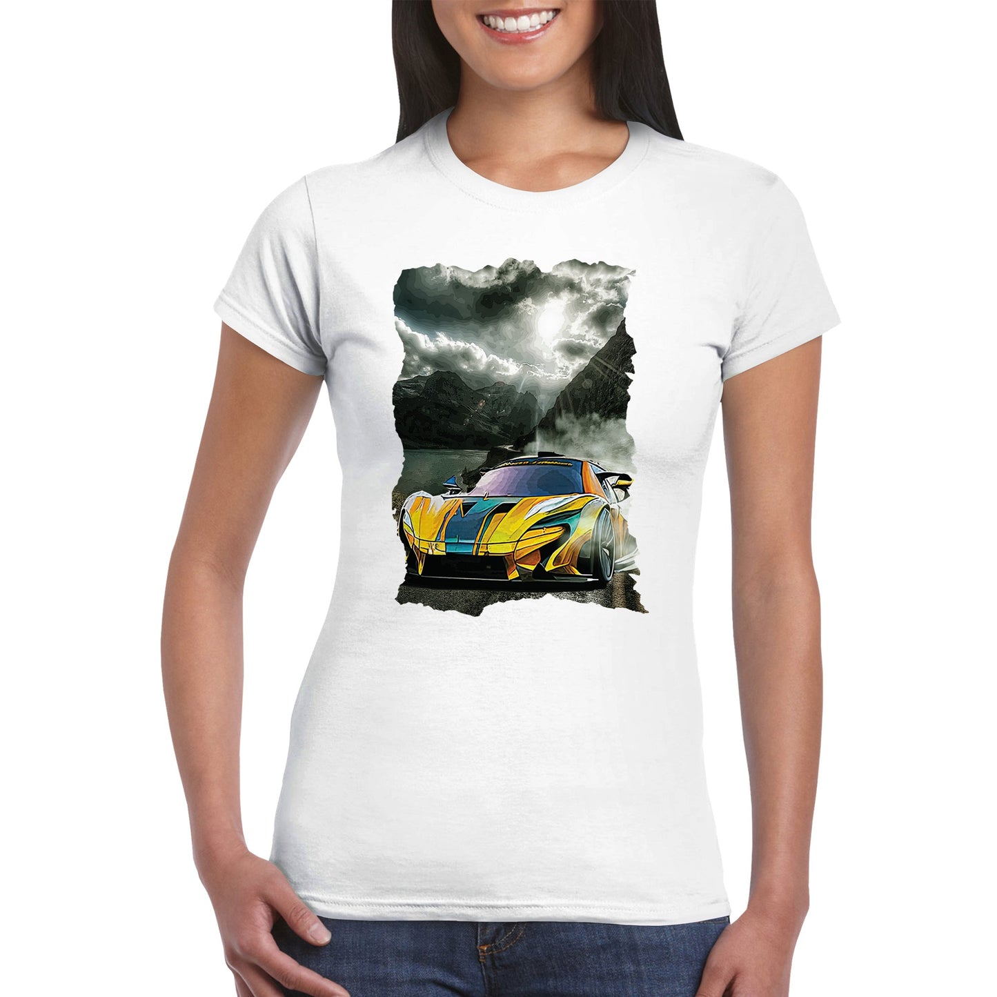 Mountain Smoke Classic Womens Crewneck T-shirt