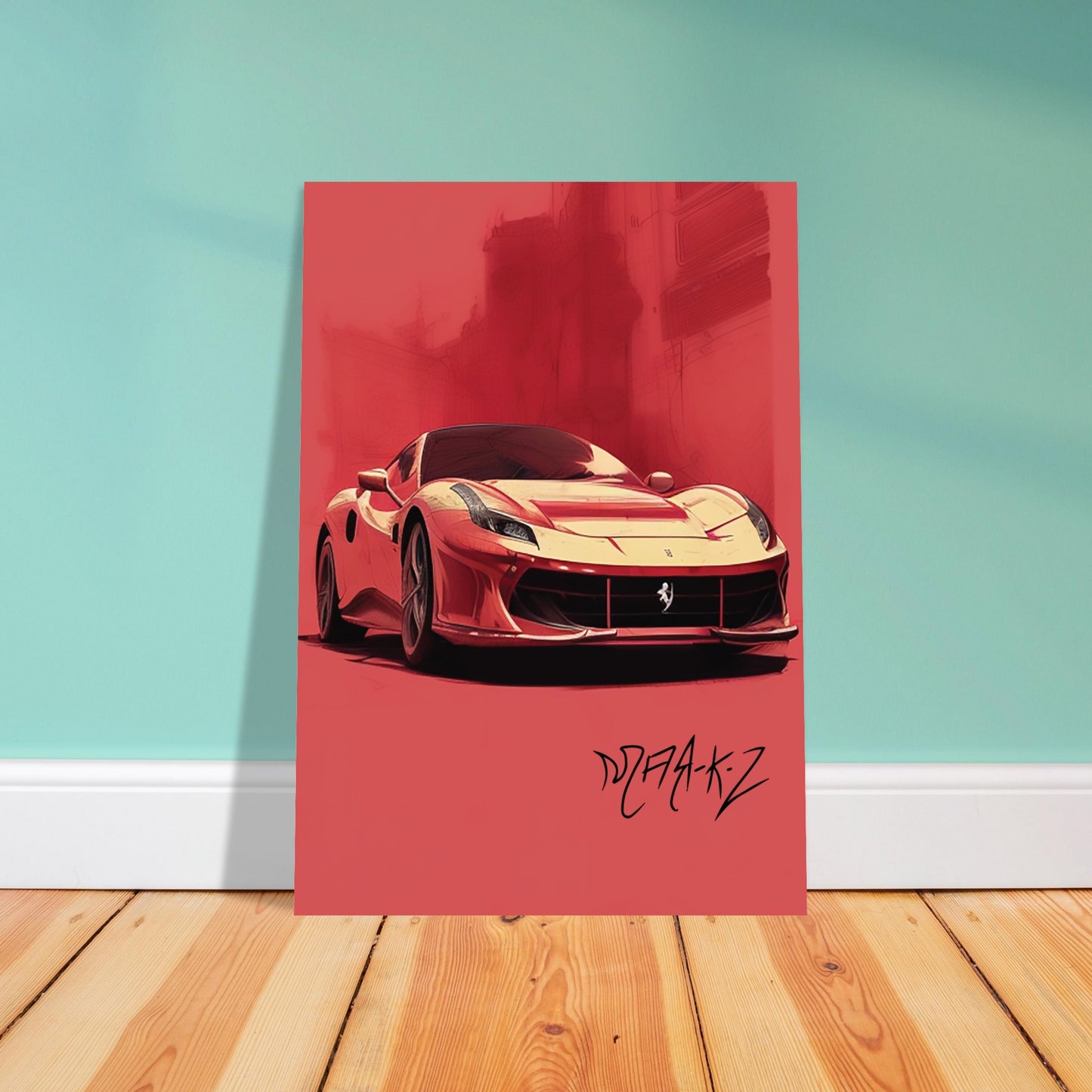 Ferrari in the Heat Classic Semi-Glossy Paper Poster